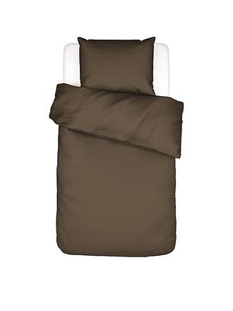 ESSENZA | Satin Bettwäsche Minte 70x90cm / 140x200cm Cafe Noir | braun