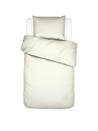 ESSENZA | Satin Bettwäsche Minte 70x90cm / 140x200cm Ice Blue | creme