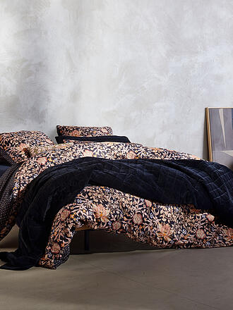 ESSENZA | Satin Bettwäsche ORPHELIA 2x 70x90cm/200x200cm Night Blue | dunkelblau