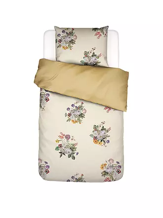 ESSENZA | Satin-Bettwäsche LAURINE 70x90cm/140x200cm Vanilla | dunkelgrün