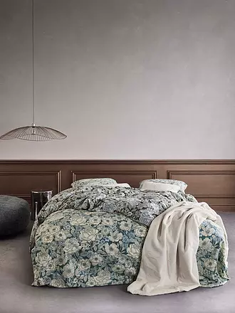 ESSENZA | Twill Bettwäsche CAMILLE 70x90cm / 140x200cm Plum Wine | hellblau