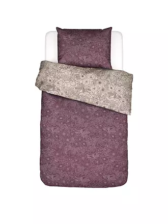 ESSENZA | Twill Bettwäsche CAMILLE 70x90cm / 140x200cm Plum Wine | hellblau