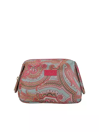 ETRO | Kosmetiktasche - Beauty Case (57 D. Braun / D. Rot) | türkis