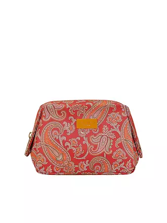 ETRO | Kosmetiktasche - Beauty Case (57 D. Braun / D. Rot) | koralle