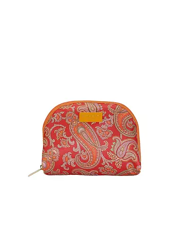 ETRO | Kosmetiktasche - Beauty Case (57 D. Braun / D. Rot) | koralle