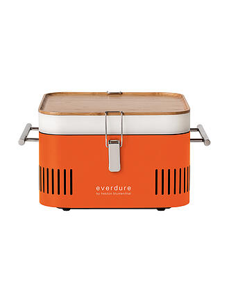 EVERDURE BY HESTON BLUMENTHAL | Tragbarer Holzkohlegrill CUBE Orange | schwarz