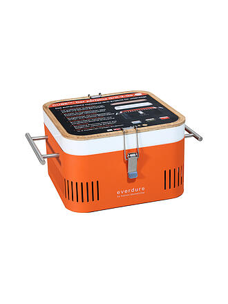 EVERDURE BY HESTON BLUMENTHAL | Tragbarer Holzkohlegrill CUBE Orange | orange