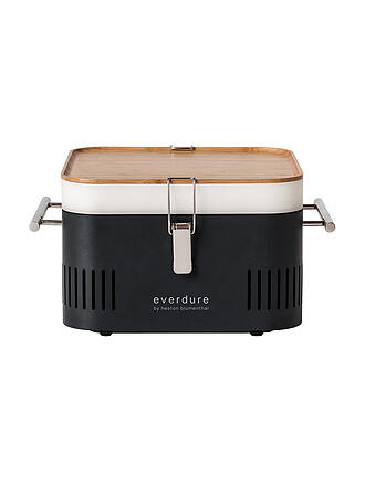EVERDURE BY HESTON BLUMENTHAL | Tragbarer Holzkohlegrill CUBE Orange | schwarz