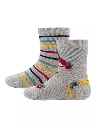 EWERS | Baby Socken 2er Pkg grau mele | hellgrau