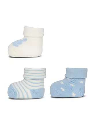 EWERS | Baby Socken 3er Pack h.blau | creme