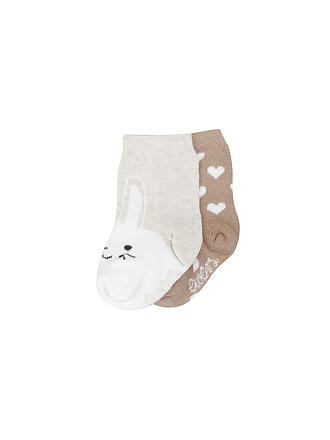 EWERS | Mädchen Socken 2er Pkg Hase/Herz natur | creme