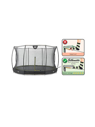 EXIT TOYS | Silhouette Bodentrampolin 427cm mit Sicherheitsnetz | keine Farbe