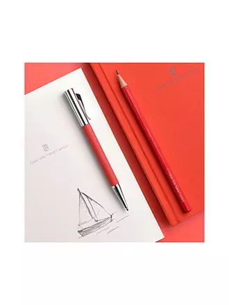 FABER-CASTELL | Buch mit Leineneinband A5 India Red | hellblau