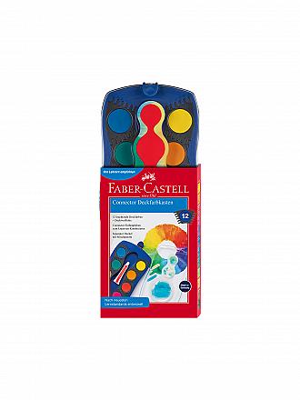 FABER-CASTELL | Connector Deckfarbkasten, blau, 12 Farben plus Deckweiß | keine Farbe