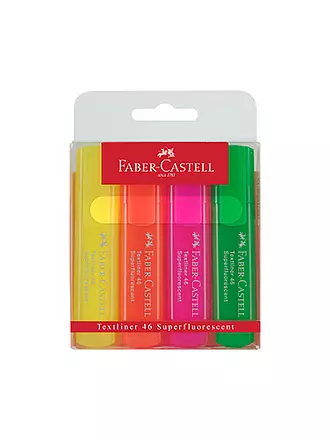 FABER-CASTELL | Textliner 46 superfluorescent (4-er Pkg.) | bunt