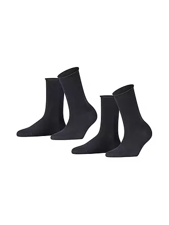 FALKE | Happy Socken 2er Pkg dark navy | dunkelrot