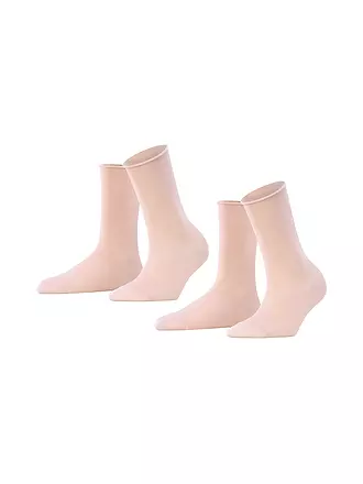 FALKE | Happy Socken 2er Pkg white | rosa