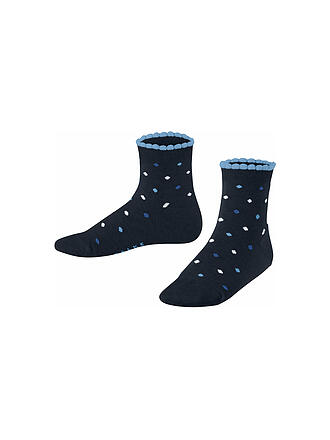 FALKE | Kinder Mädchen Socken Multidot off white | blau