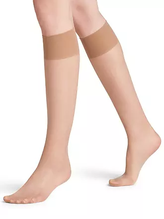 FALKE | Kniestrümpfe Seidenglatt 15 DEN Powder | beige