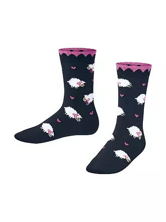 FALKE | Mädchen Socken CUTE SHEEP space blue | beige