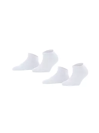 FALKE | Sneakersocken Happy 2er Pkg black | weiss