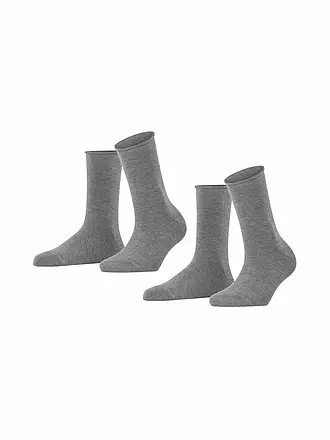 FALKE | Socken 2-er Pkg. HAPPY blossom | grau