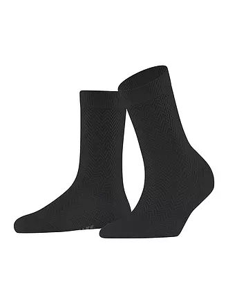 FALKE | Socken FABLE ESTATE cayenne | schwarz