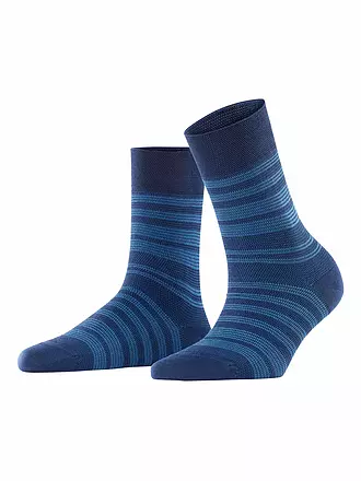 FALKE | Socken SENSITIVE SUNSET STRIPE blue smog | blau