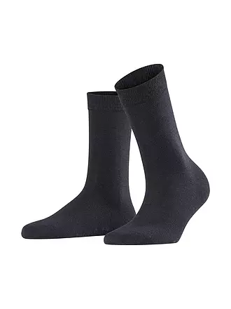 FALKE | Socken Soft Merino marine | hellgrau