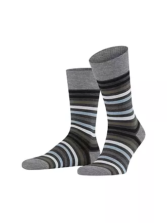 FALKE | Socken TINTED STRIPE beech | hellgrau