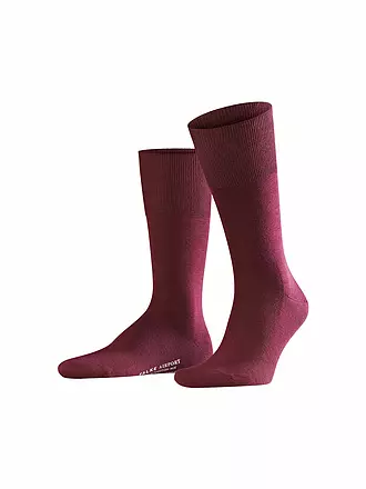 FALKE | Socken brown mel. | dunkelrot