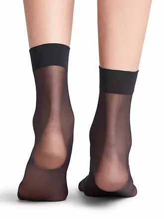 FALKE | Söckchen SEIDENGLATT 15 DEN black | blau