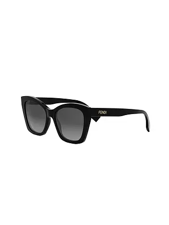 FENDI | FENDI Lettering schwarze eckige Sonnenbrille | schwarz
