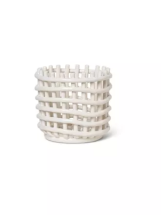 FERM LIVING | Aufbewahrungskorb Ceramic Small Offwhite | weiss