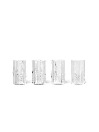 FERM LIVING | Gläser 4er Set RIPPLE Clear | transparent