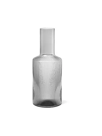 FERM LIVING | Karaffe 1L RIIPPLE Smoked Grey | transparent