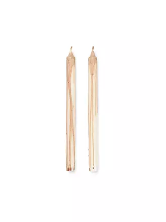 FERM LIVING | Kerzen 2er Set Dryp Candles  Warm Grey | beige