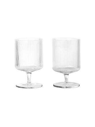 FERM LIVING | Ripple Wine Glasses 2er Set | transparent