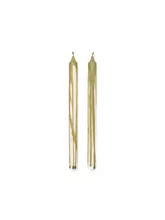 FERM LIVING | Stabkerze DRYP 2er Set 30cm Beige | olive