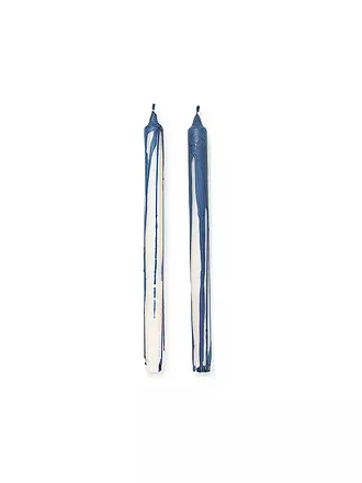 FERM LIVING | Stabkerze DRYP 2er Set 30cm Rust | dunkelblau