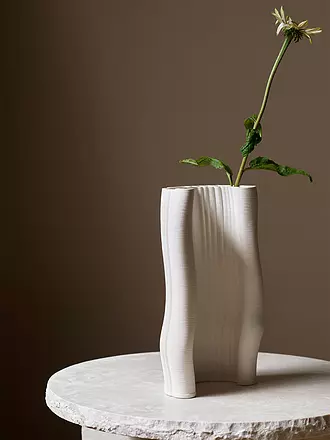 FERM LIVING | Vase MOIRE 30cm Offwhite | weiss