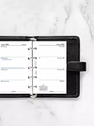 FILOFAX | Kalendereinlage Mini Woche Deutsch 2026 | weiss