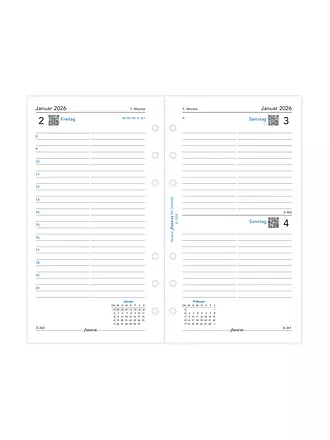 FILOFAX | Kalendereinlage Tag Deutsch Personal 2026 | weiss
