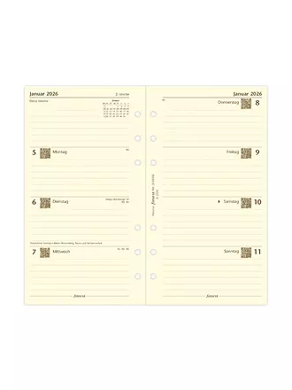 FILOFAX | Kalendereinlage Woche Deutsch Personal 2026 | weiss