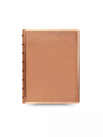 FILOFAX | Notizbuch nachfüllbar A5 SAFFIANO METALLIC Rose Gold | rosa