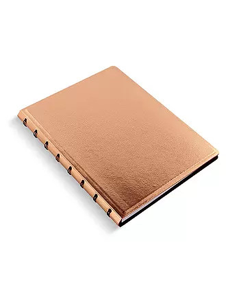 FILOFAX | Notizbuch nachfüllbar A5 SAFFIANO METALLIC Rose Gold | rosa