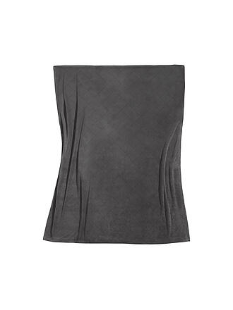 FLEURESSE | Flanell Tagesdecke - Plaid 135x190cm Lech Silber | grau