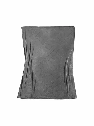 FLEURESSE | Flanell Tagesdecke - Plaid 135x190cm Lech Silber | creme
