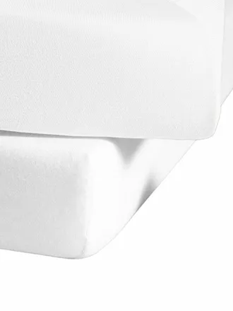 FLEURESSE | Jersey Spannleintuch 180x200cm Grau | weiss