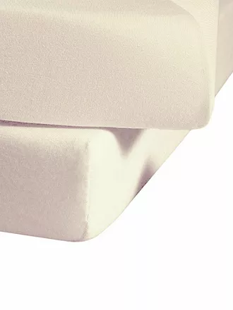 FLEURESSE | Jersey Spannleintuch 180x200cm Grau | beige